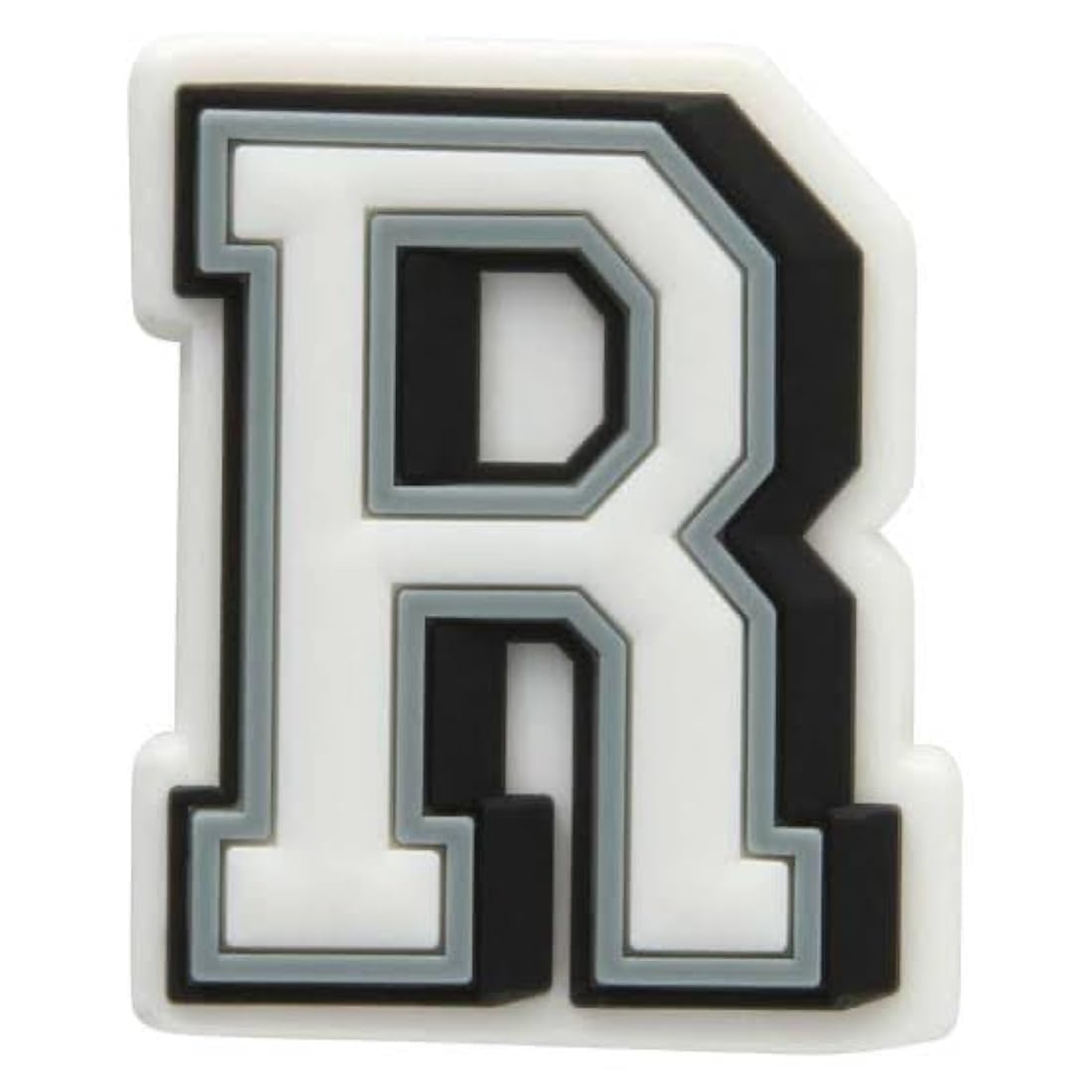 Original Letters Croc shoe charm original white and black 1 Pcs