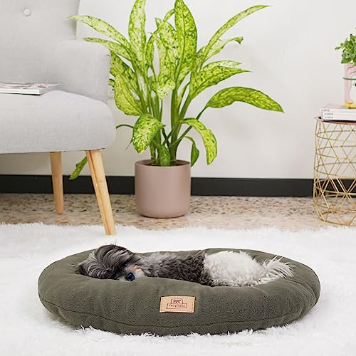Ferplast Cuscino Cane e Gatto RELAX MICROFLEECE, Cuccia in Caldo e Soffice Micropile per Taglia Media, Lettino per Cani Lavabile, 65 x 42 x 12 cm. Marrone