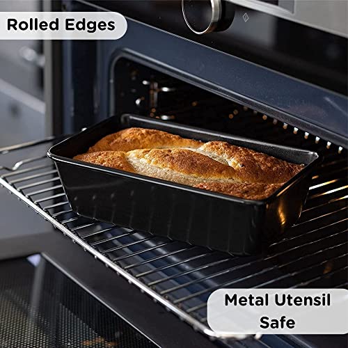 Wrenbury Non Stick Loaf Pan Set, 8 X 4 Inch / 9.5 X 5.75 Inch, High Performance Bread Pan, 2-Piece 1Lb & 2Lb Bread Loaf Pan, Nonstick Carbon Steel Bakeware Baking Pan, Set Of 2 #TOP7