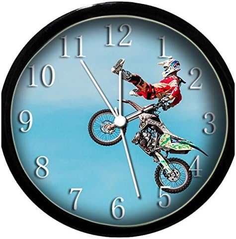 Glow in the Dark Wall Clock - Motocross