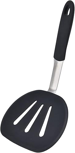Haofy Espátula de silicona flexible, volteador redondo ancho de chef, espátula de calor extra ancha para panqueques, huevos y tortillas