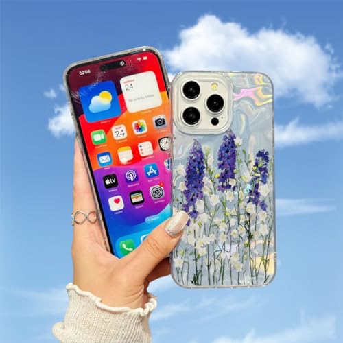 WOKEZ Fodral för Oppo A58 4G - Lavendelmönster, Skyddande TPU