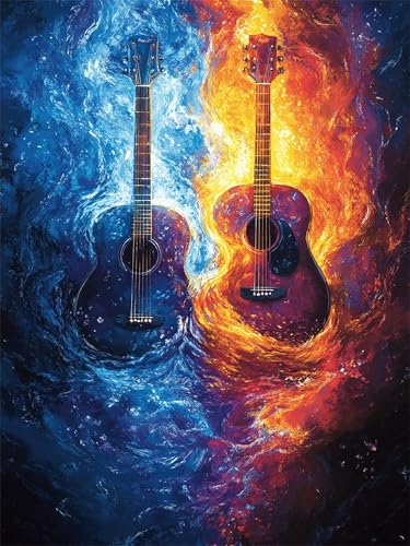 Paint by numbers Figured'Art : créez votre toile guitare dans le salon