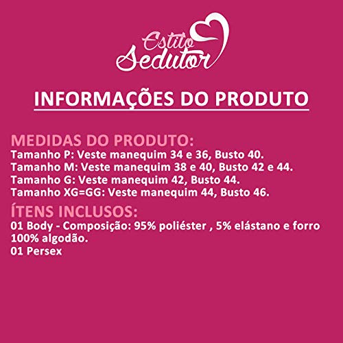 Body Vermelho Sexy com Persex Hot Girl - GV378