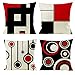 GSP Gspirit 4 Pack Cuscini Divano Moderni Rosso Cotone Biancheria Tropicale Decorativo Copricuscini Divano 45x45 cm