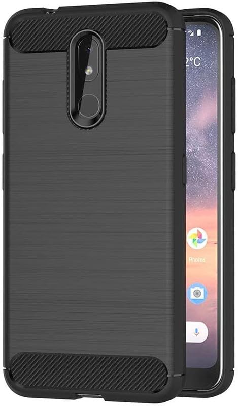 Image of Hybrid Carbon Fiber Back Case for Nokia 3.2 (Black)