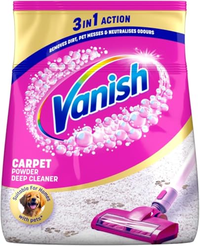 Vanish Gold Oxi Action Upholstery & Carpet Cleaner Stain Remover Powder for Large Area Cleaning 650g | Removes 3x More Dirt & Pet Hair vs Vacuuming Alone | Neutralises Odours | Deep Cleans