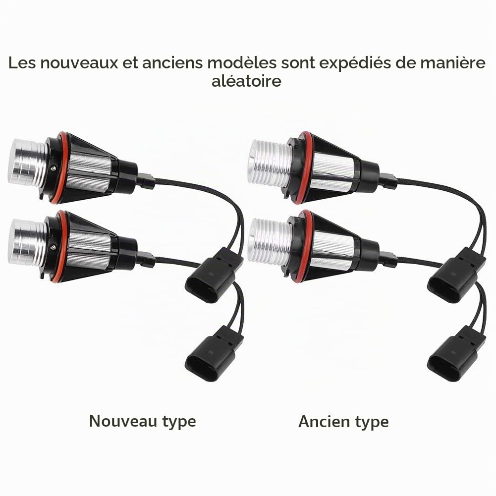 Ampoule E60 Angel Eye, pour BMW Angel Eyes 2pcs Voiture Lumineuse 6000K 5W Angel Eyes LED Lampe pour E60 E61 E39 E53 pour BMW E60 Ampoule Angel Eye
