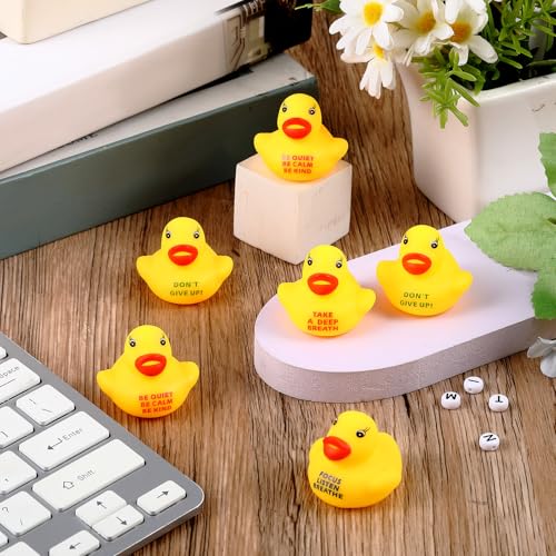 Lenwen 60 Pcs Christian Rubber Ducks Bulk Church Gifts, 1.3 Inch - image 2