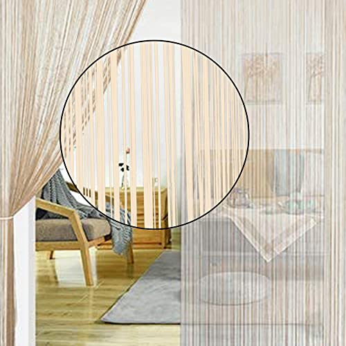 HSYLYM Door Curtain Window Curtains Door Decorations Room Dividers Decorations for Room,Doorways,Wall,Closet,Party and Furniture,One Piece Design,W35 xL96,Champagne - Image 4