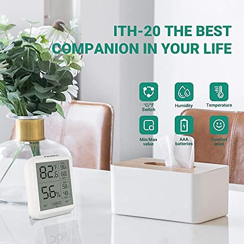 Inkbird ITH-20 Digitale Hygrometer Thermometer, Temperatuur-vochtigheidsmeter, ℃ / ℉-schakelaar, LCD-scherm, Binnen- en Buitenmonitor voor Magazijn, Huis, Kantoor, Kas - Afbeelding 3