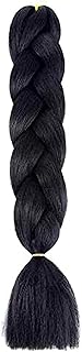باروكات من الألياف الكيماوية مقاس 61 سم للنساء من اي سي اي اف، أسود - سمول