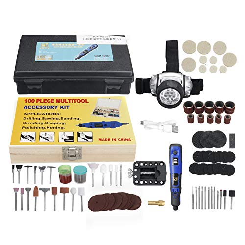 BouBou 3.6V Diy Mini Rotary Tool Usb Rechargeable Wireless Electric Grinder Engraving Pen - 109Pcs