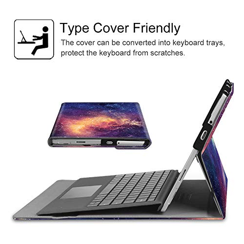 Fintie Case For Microsoft Surface Go 3 (2021) / Surface Go 2 (2020) / Surface Go (2018) - Multiple Angle Viewing Portfolio Business Cover, Compatible With Type Cover Keyboard (Galaxy) #TOP4