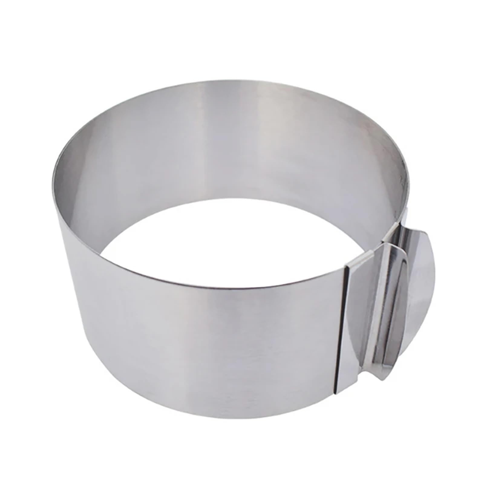 Anillo Para Tartas Juego de anillos ajustables for Mousse, molde for hornear pasteles cuadrado redondo de acero inoxidable, herramientas de decoración de pasteles de boda y cumpleaños, 3 uds.(Round Ca