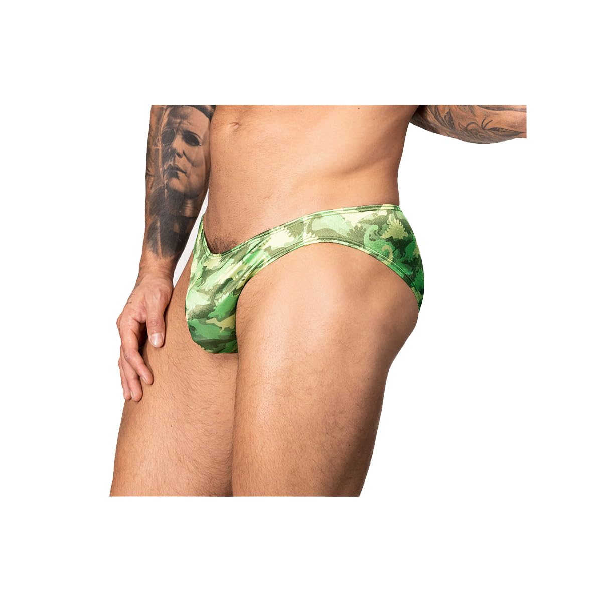 Dino Camo Satin Pouch Brief