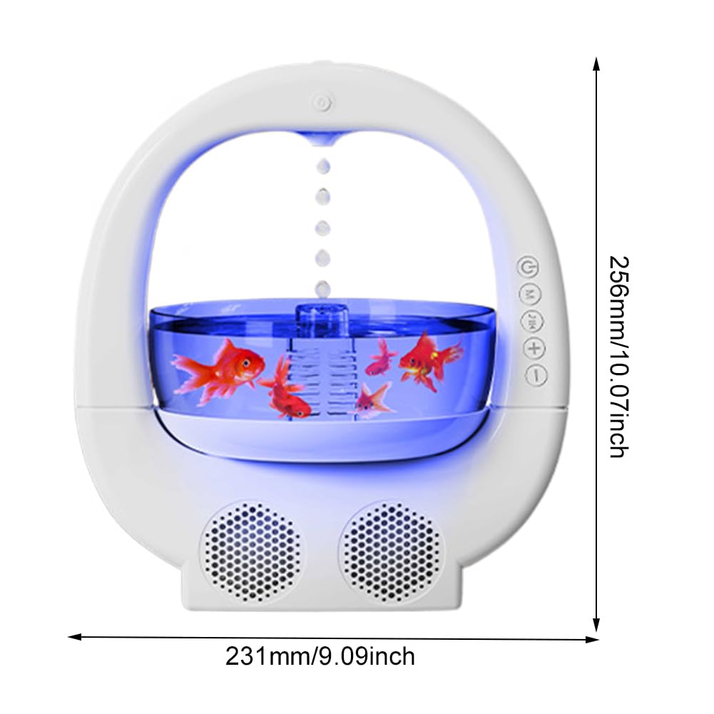 Difusor de aceites esenciales antigravedad 4 en 1, humidificador de aire compatible, humidificador de niebla fresca para acuario con luz LED multicolor para hogar, oficina, oficina