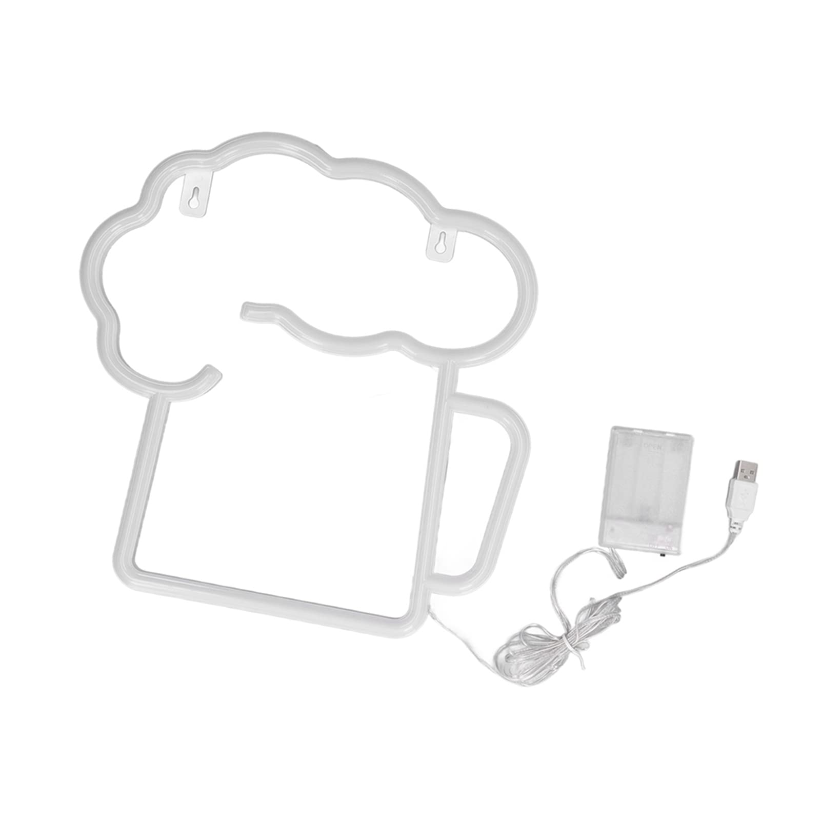 Lampka do piwa, neonowa tabliczka piwa, żółta, biała, zasilana bateriami, zasilanie USB, IP45, wodoszczelna, łatwa do zawieszenia, dekoracyjne lampy ścienne, tabliczka barowa
