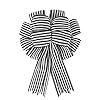 Black white cabana stripe wreath rustic buffalo plaid bow for christmas tree topper front door wreath  urban country home decor