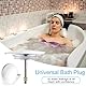 Eupneicu Universal Badewannenstöpsel Ø 72 MM, Stöpsel Badewanne Rostfrei Mit Doppel Dichtung, Abfluss-Stopfen Aus Messing Inkl, Für Fast Jede Handelsübliche Badewanne