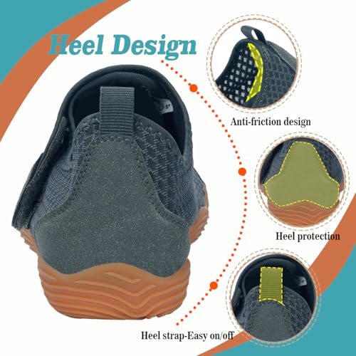 Image of Men's Women's Wide Diabetic Shoes Barefoot Diabetic Slippers Arthritis Edema Swollen Feet Adjustable Orthopedic Walking Shoes Closed Toe Lightweight Breathable with Arch Support for Indoor Outdoor