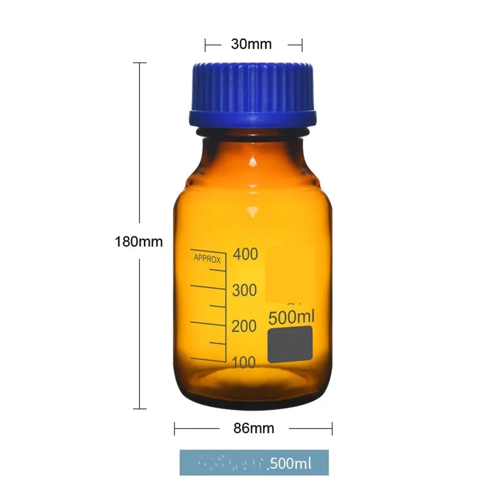 Butelka na odczynniki, Butelka z odczynnikiem 100 ml-1000 ml, waga laboratoryjna, szczelna, różne rozmiary(250ml)