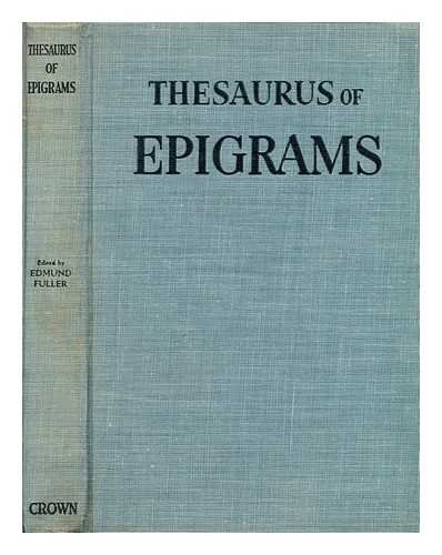 Thesaurus of Epigrams 1112692843 Book Cover