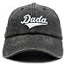 Daddy Hats,Dada Baseball Cap for Men Vintage Washed Adjustable Snapback Life for Papa Grandpa Black