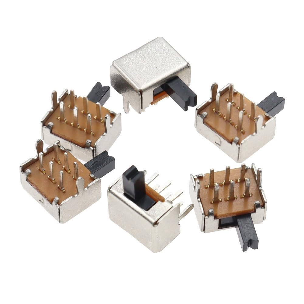 IDGTTLDF 10PCS Toggle Switch SK22D07 2P2T 6Pins Handle high 4mm SK22D07VG4