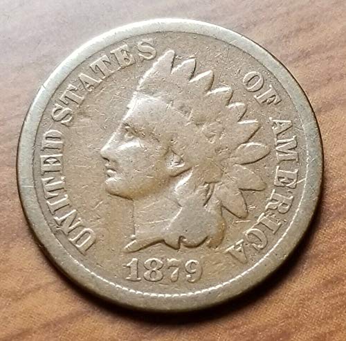 1879 No Mint Mark U.S. Indian Head Cent Full Date Full Rim 1c Seller Good and Better