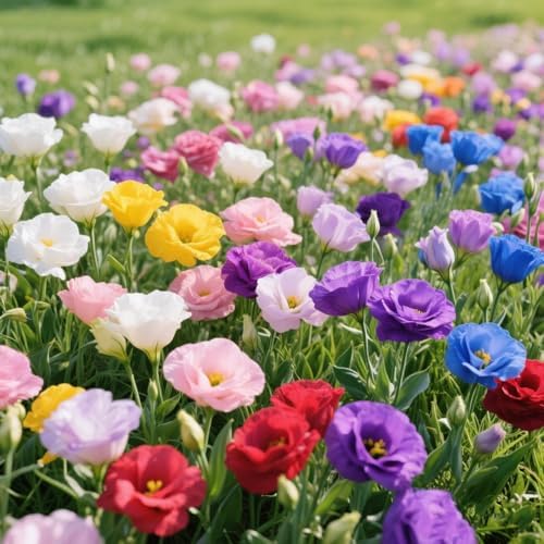 3000+ Lisianthus Seeds, Winter Hardy Mix (6 Colors), Non-GMO, Low Maintenance Perennial Flower Seeds | White, Yellow, Red, Pink, Blue, Purple — view 3