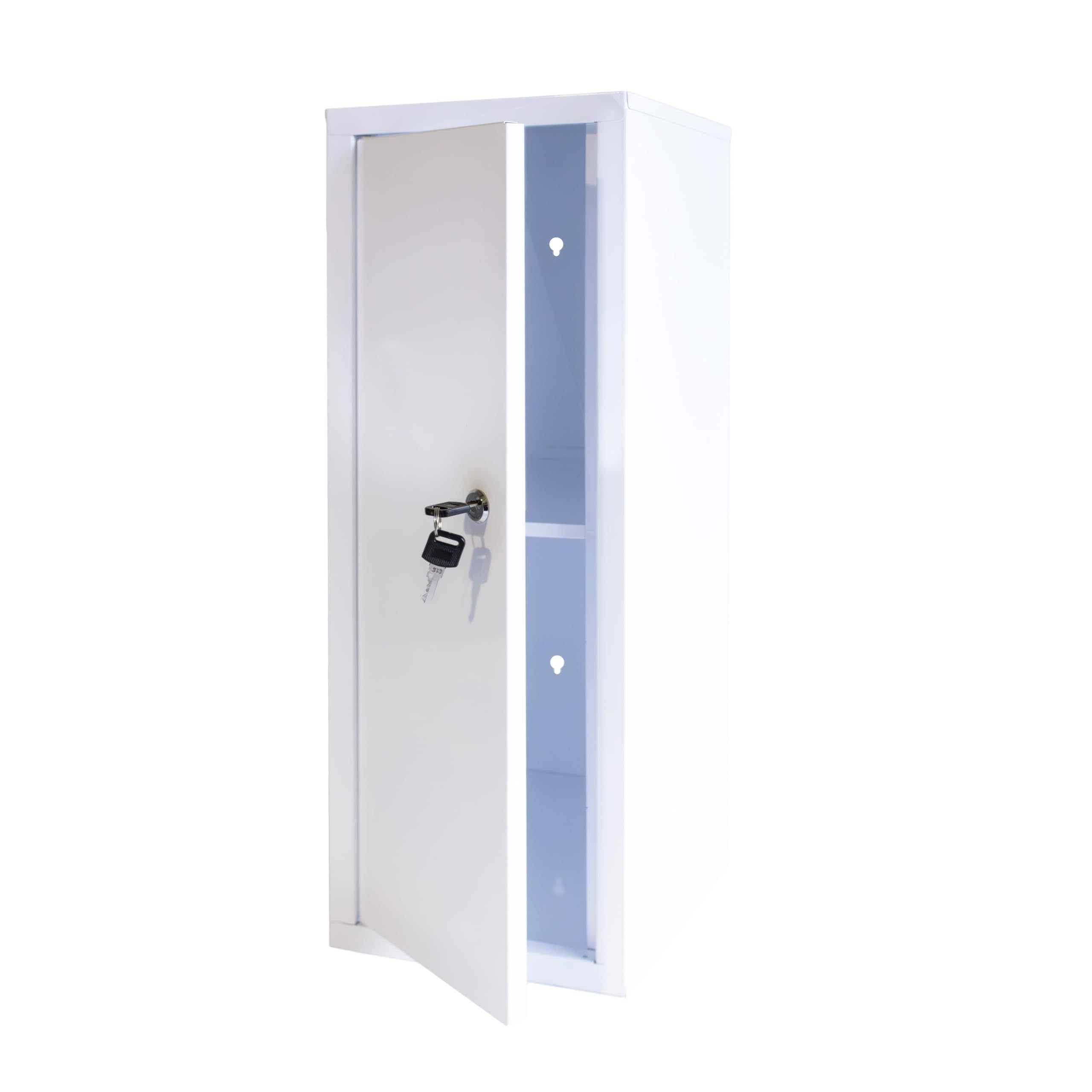 Box and beyond - Armoire Pharmacie Murale - 60 x 30 x 20 cm - Métal Blanc - Grande capacité - Salle de Bain, Rangement médicaments et Accessoires - Style Design Moderne