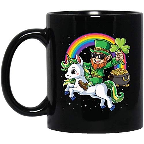 Unbekannt Kaffeebecher Keramik Tasse Kaffeetasse 330Ml Lepricorn Leprechaun Einhorn St. Patricks Day