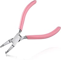 Vista 16 de Alicates de punta plana de 7.5 pulgadas de largo, mandíbula dentada, alicates de punta de pato, suministros para fabricación de joyas, pesca