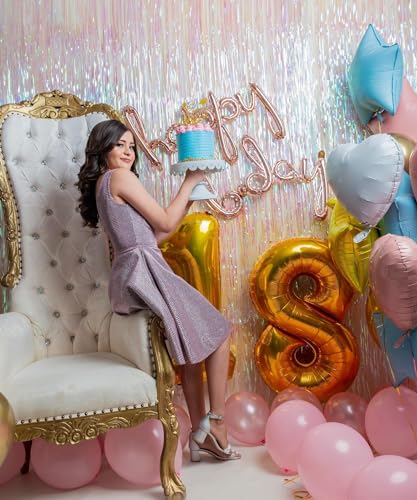 Image of Gold Number 18 Balloon 40 inch, 18 Number Balloons, 18th Gold Birthday Decorations, 18 Year Old Golden Party Supplies