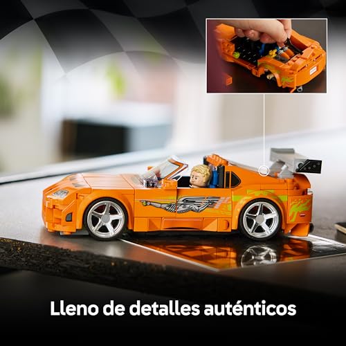 LEGO Speed Champions Toyota Supra MK4 Regalo STEM para Niños Fans de Fast & Furious 3