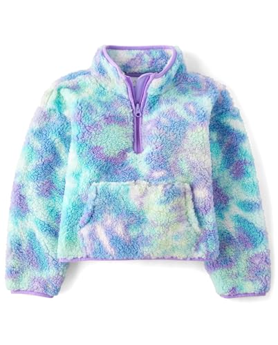 The Children's Place Girls' Cozy Sherpa Quarter-Zip Jacket