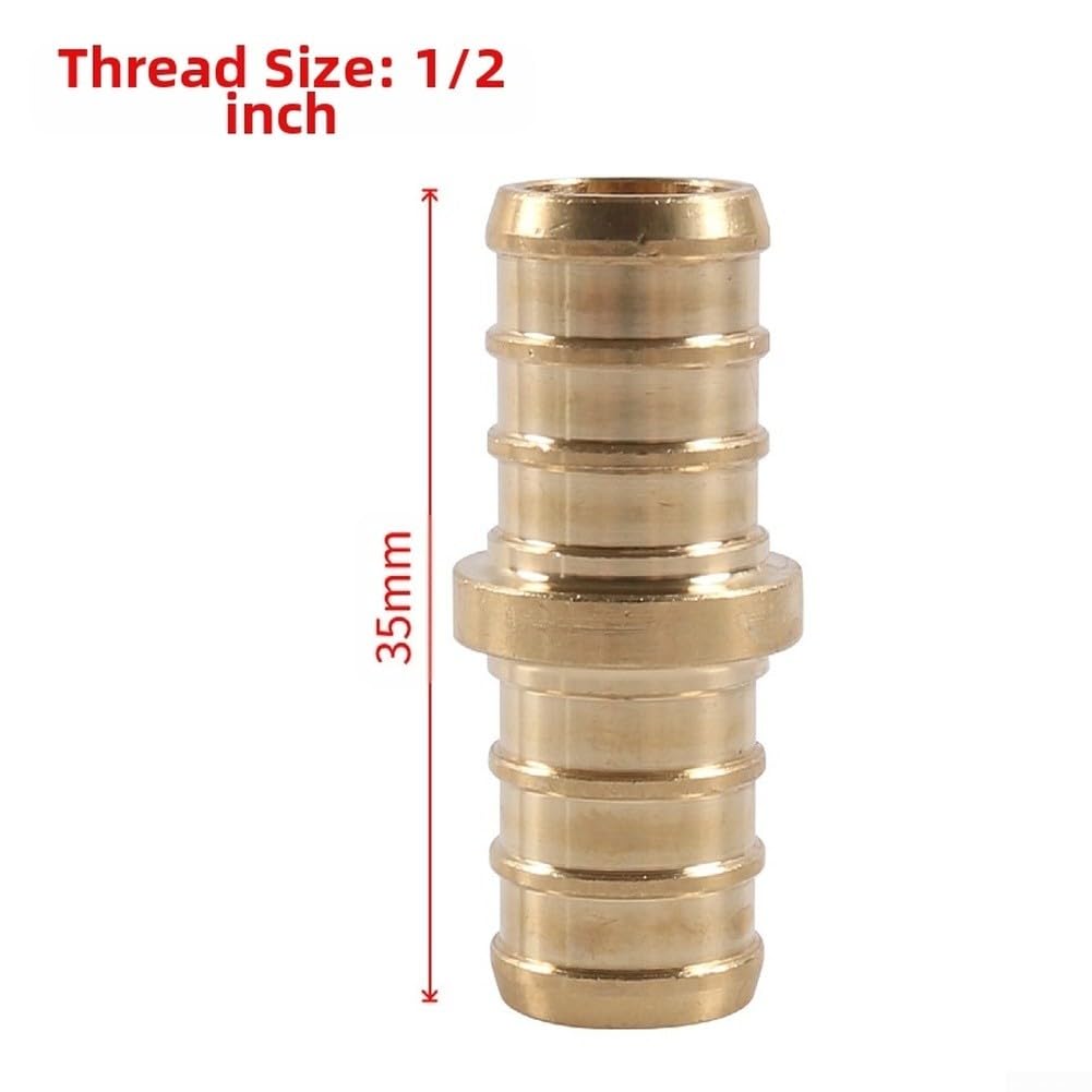 Kit de reparación de accesorios PEX de latón, 36 piezas, incluye herramientas de crimpado, abrazaderas de acero inoxidable y conectores chapados en níquel para fontanería PEX de 1,27 cm (B