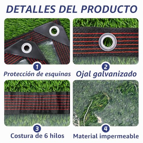 Lonas impermeables exterior lluvia con ojales resistente toldo plegable 4