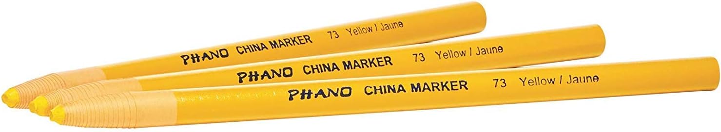 3 Pack: Dixon Industrial Phano Peel-Off China Marker Pencils, Yellow, 12 per Pack (00073), 3 Pack (36 Pencils Total)