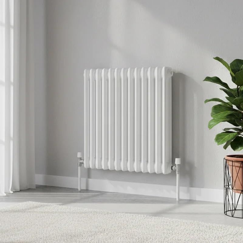THE RADIATOR HUB Aura 3 Column Horizontal Radiator 600x605mm, White