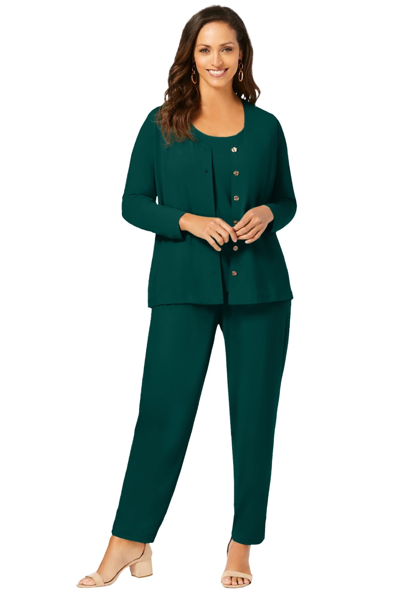 Jessica London Womens Plus Size 4-Piece Stretch Knit Wardrober