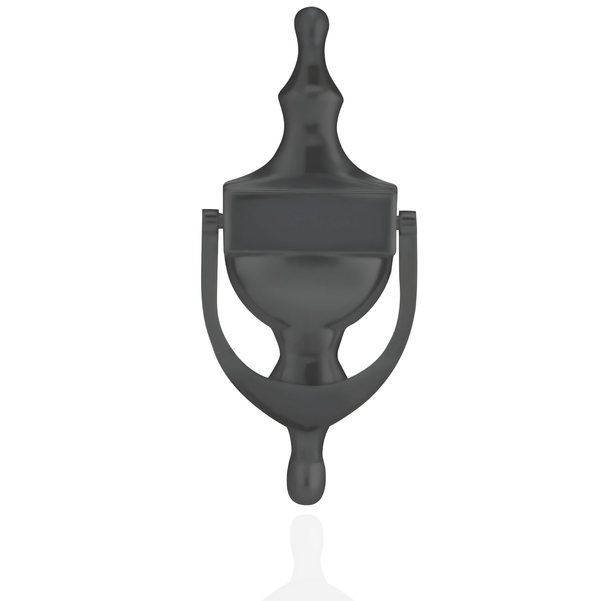 UAP Victorian Urn Door Knocker 6 Inch Traditional with Bolt Fix and Self Adhesive Fixings Single Black