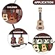 NUOBESTY Mini-Ukulele-Gitarre FüR Kinder, 4-Saiten Plastik Spielzeuggitarre, Musikinstrument Lernspielzeug, PäDagogisches Musikspielzeug FüR Musikunterricht Und Geschenke, Beige