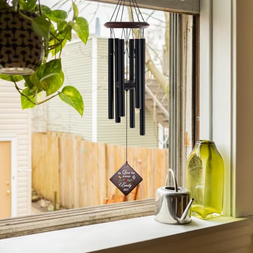 Image of ASTARIN Personalized Wind Chimes Outdoor Large Deep Tone,Large Customized Wind Chimes for Outside Tuned Relaxing Soothing Low Bass,Memorial Wind Chimes Sympathy
