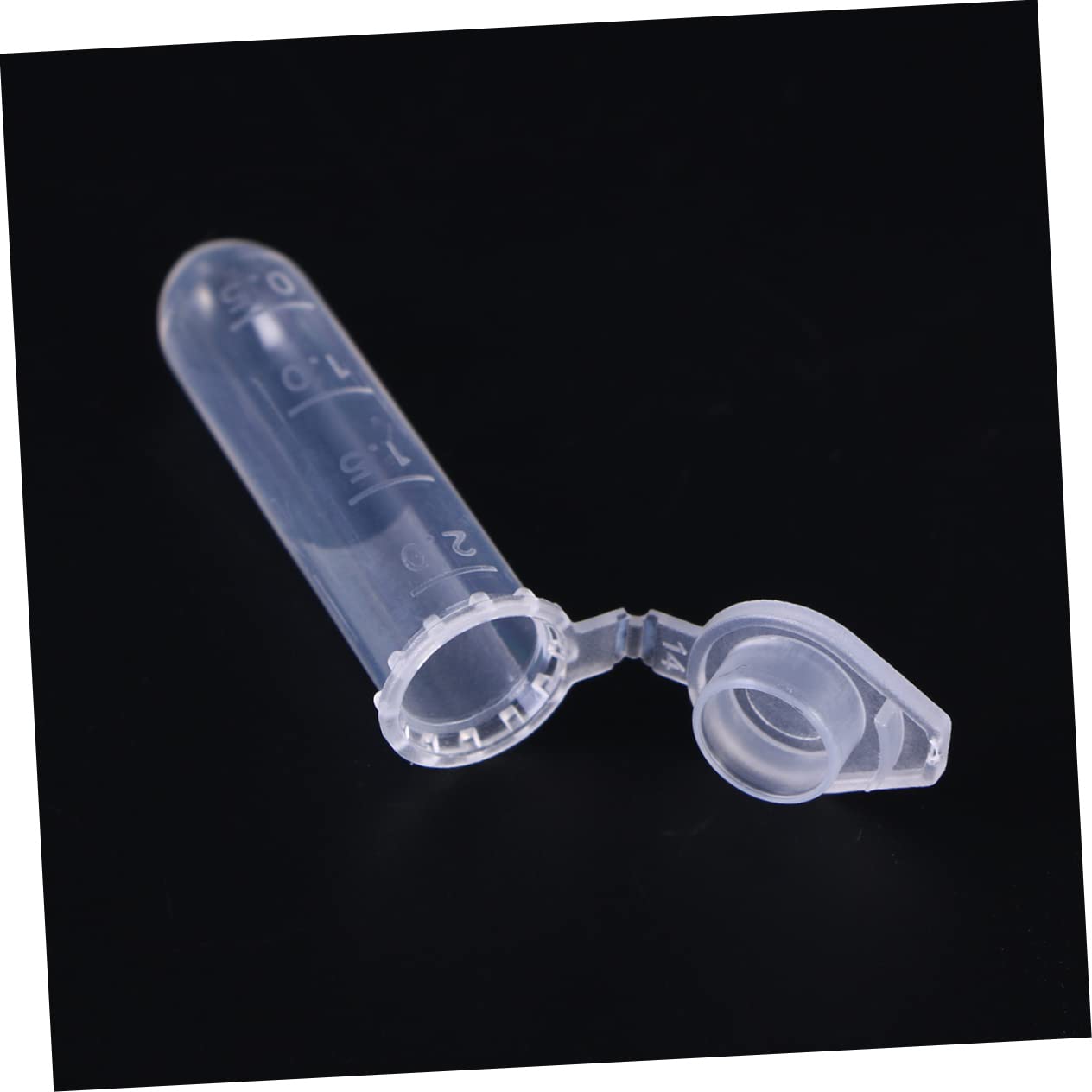 Tubo de Microcentrífuga de 2ml, Base Redonda, Tapa Flexible, Plástico Transparente, 1000 Piezas para Laboratorio