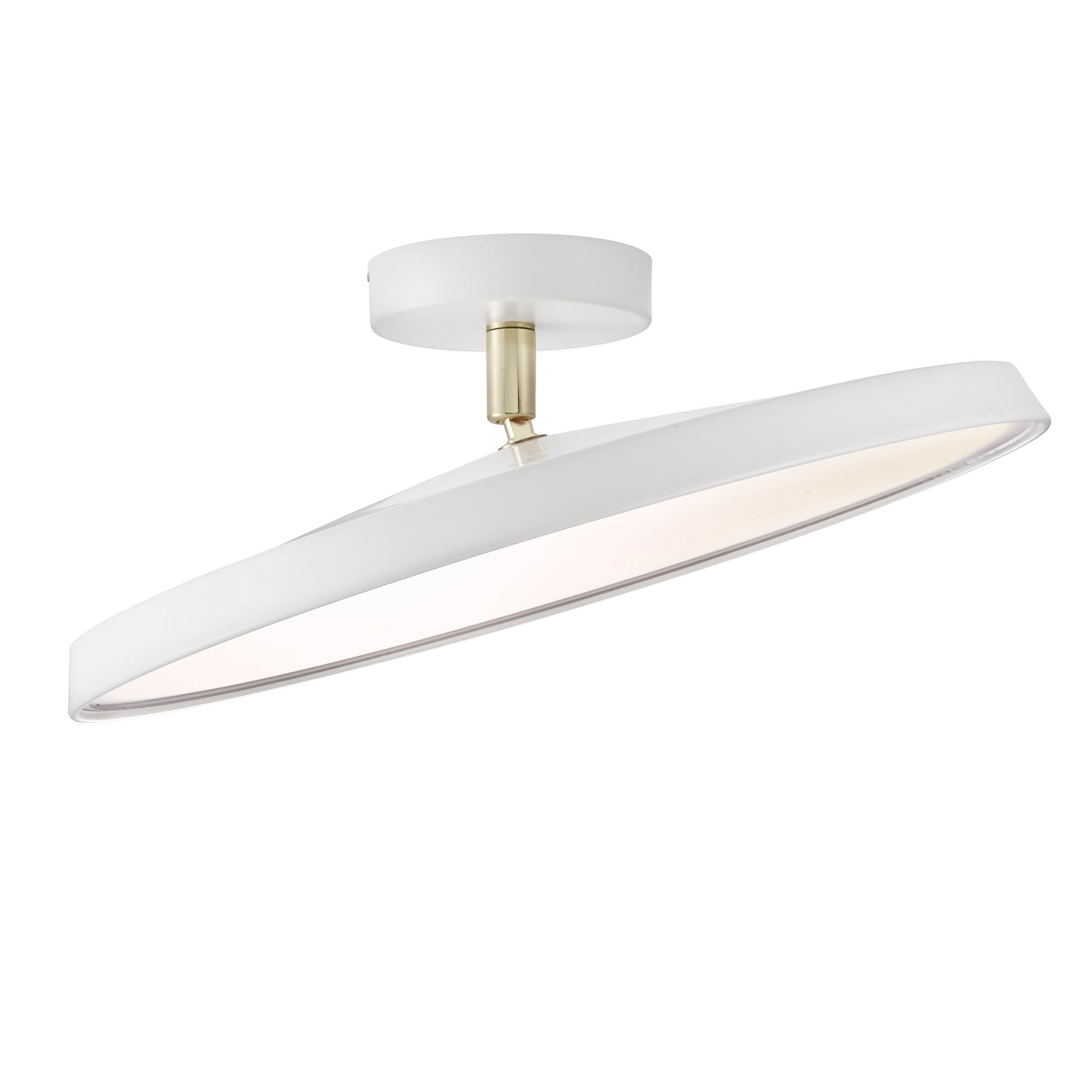 Nordlux Kaito Indoor Ceiling Light White Metal Intergrated LED 30,000hrs - Hallway, Bedroom, Kitchen Mains Powered, IP20