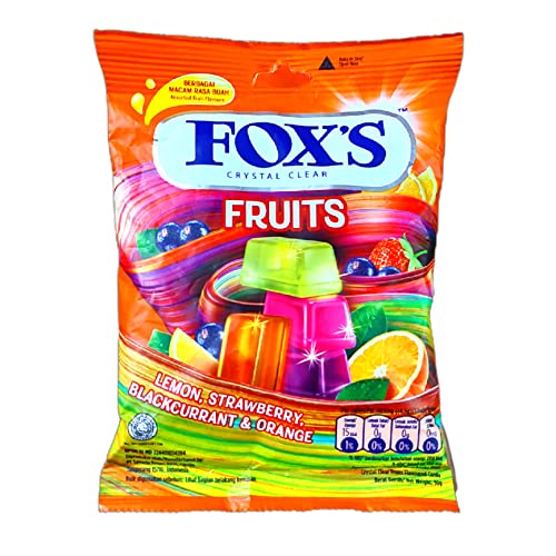 Fox's Crystal Clear Fruits Candy 90g (90Gms- Pack of 4)