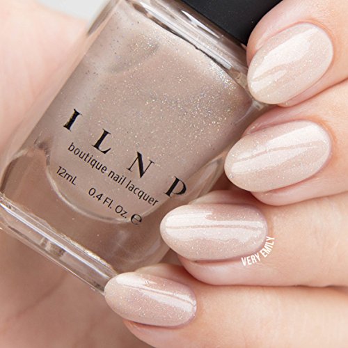Image of ILNP Elle - Almond Nude Holographic Sheer Jelly Nail Polish