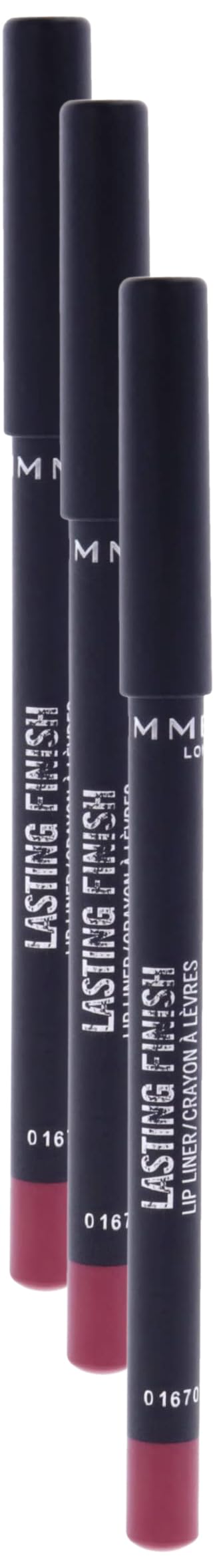 Rimmel Lasting Finish 8HR Lip Liner, 125 Indian Pink, Pack of 1 (Pack of 3)